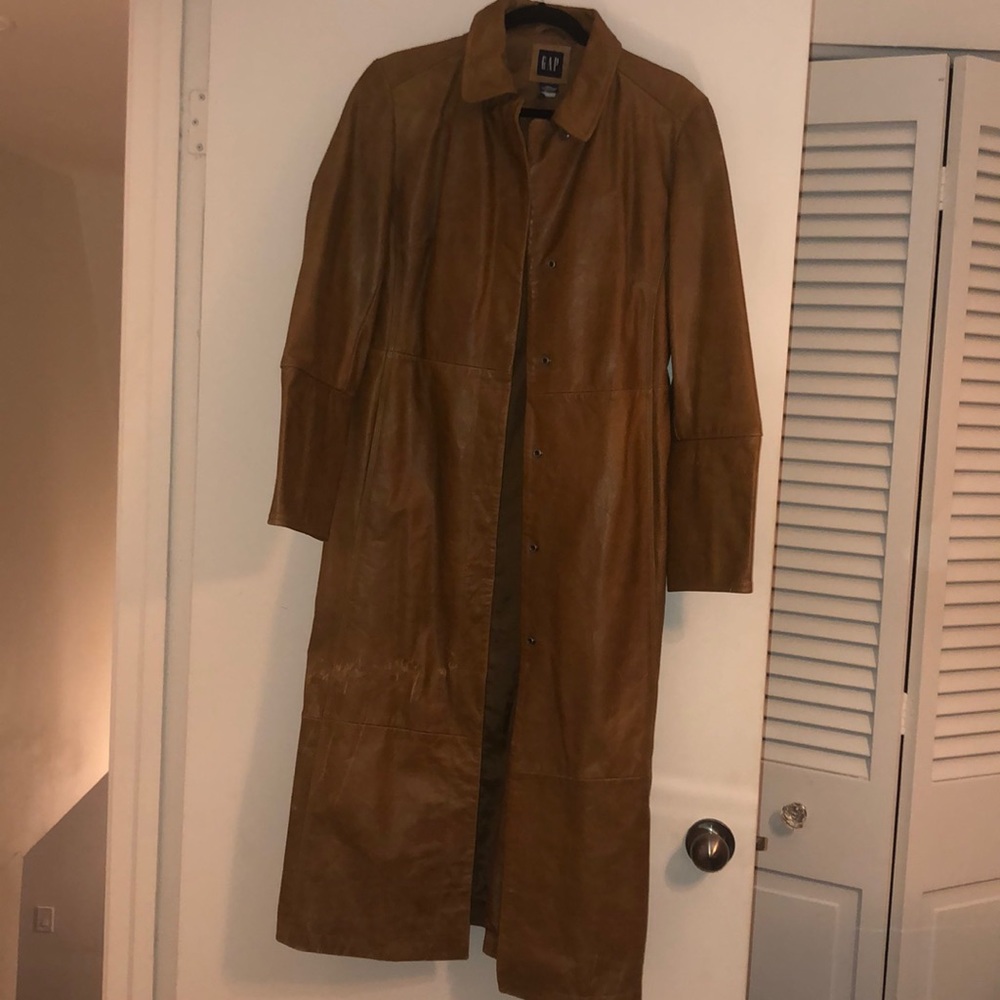 AMAZING Vintage Maxi Leather Gap Coat/Jacket